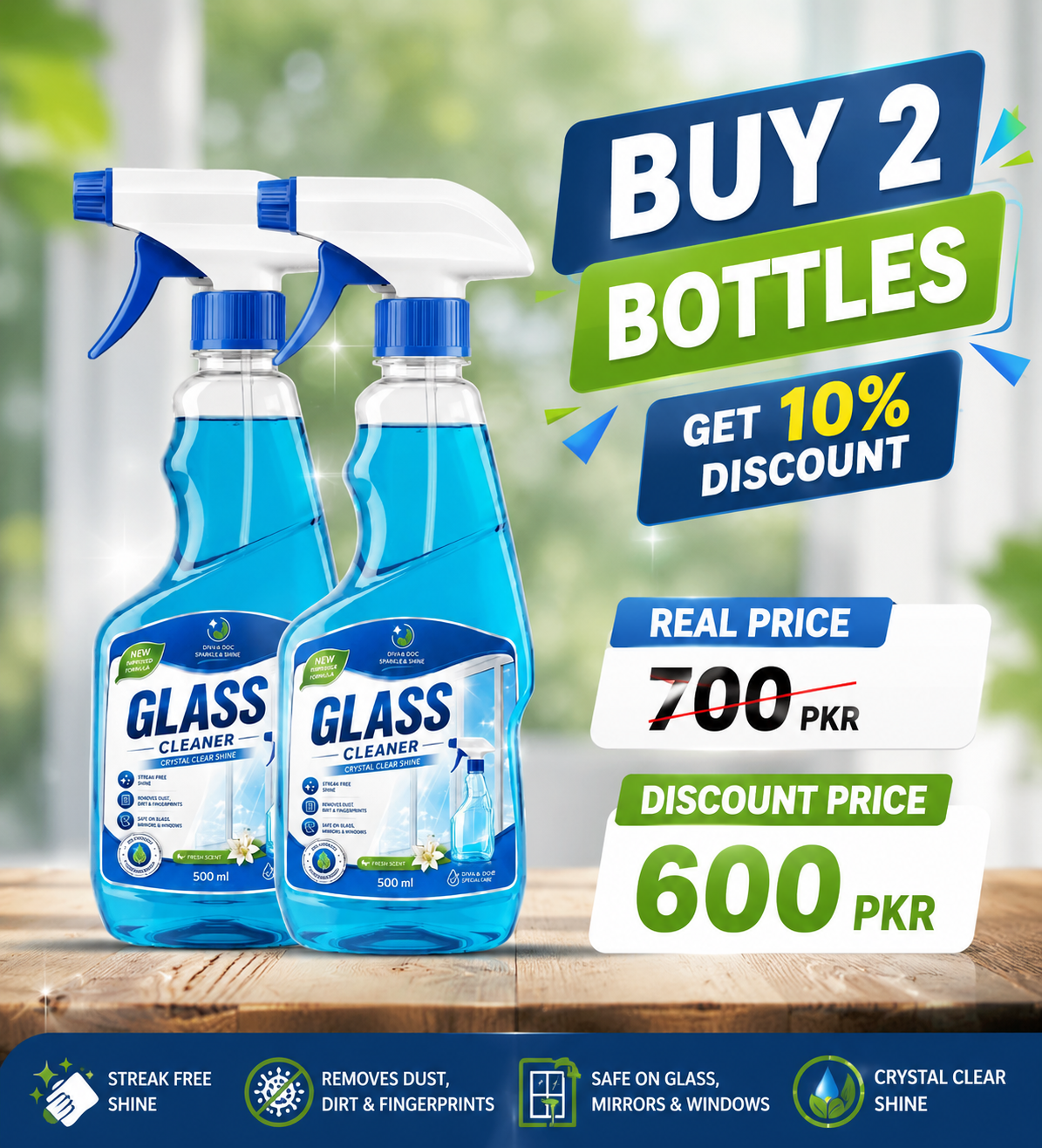 special offer ON Window and glass cleaner